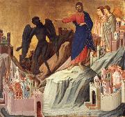 Duccio di Buoninsegna The temptation of christ on themountain USA oil painting artist